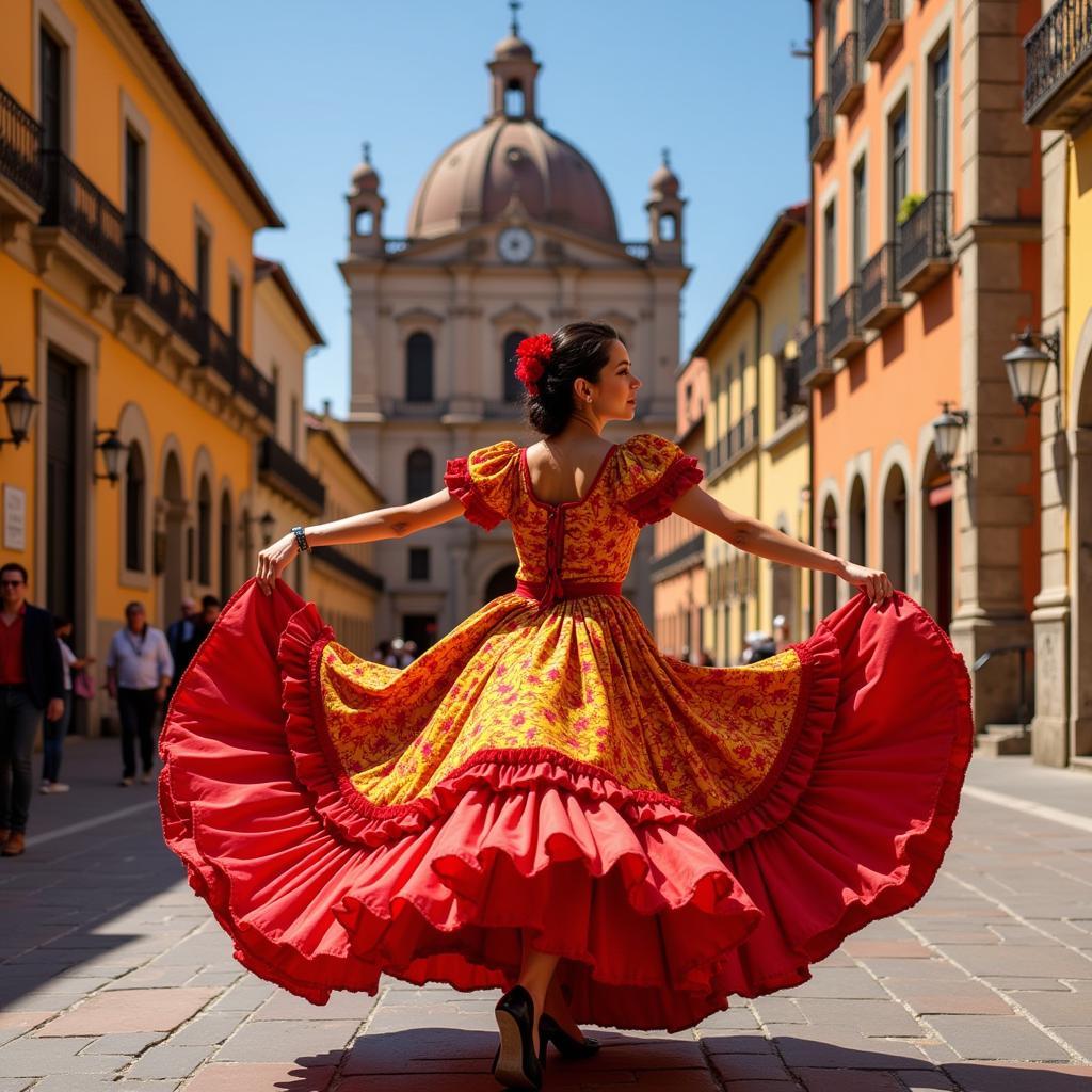 Traditional Flamenco Dancer in Seville