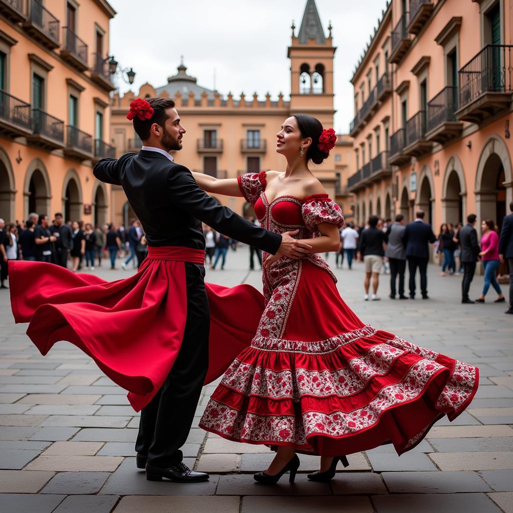 Passionate Flamenco Dancers in Seville