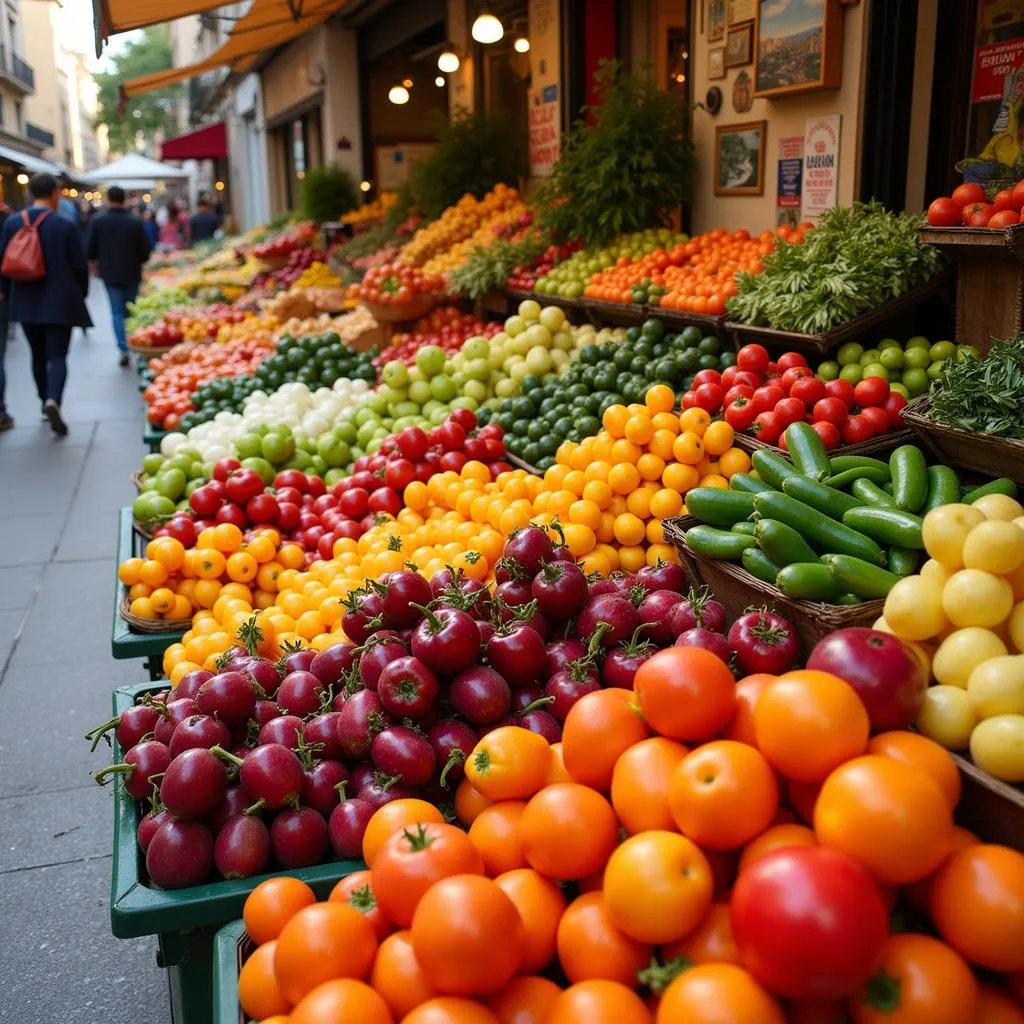 Fresh produce at a local Spanish market