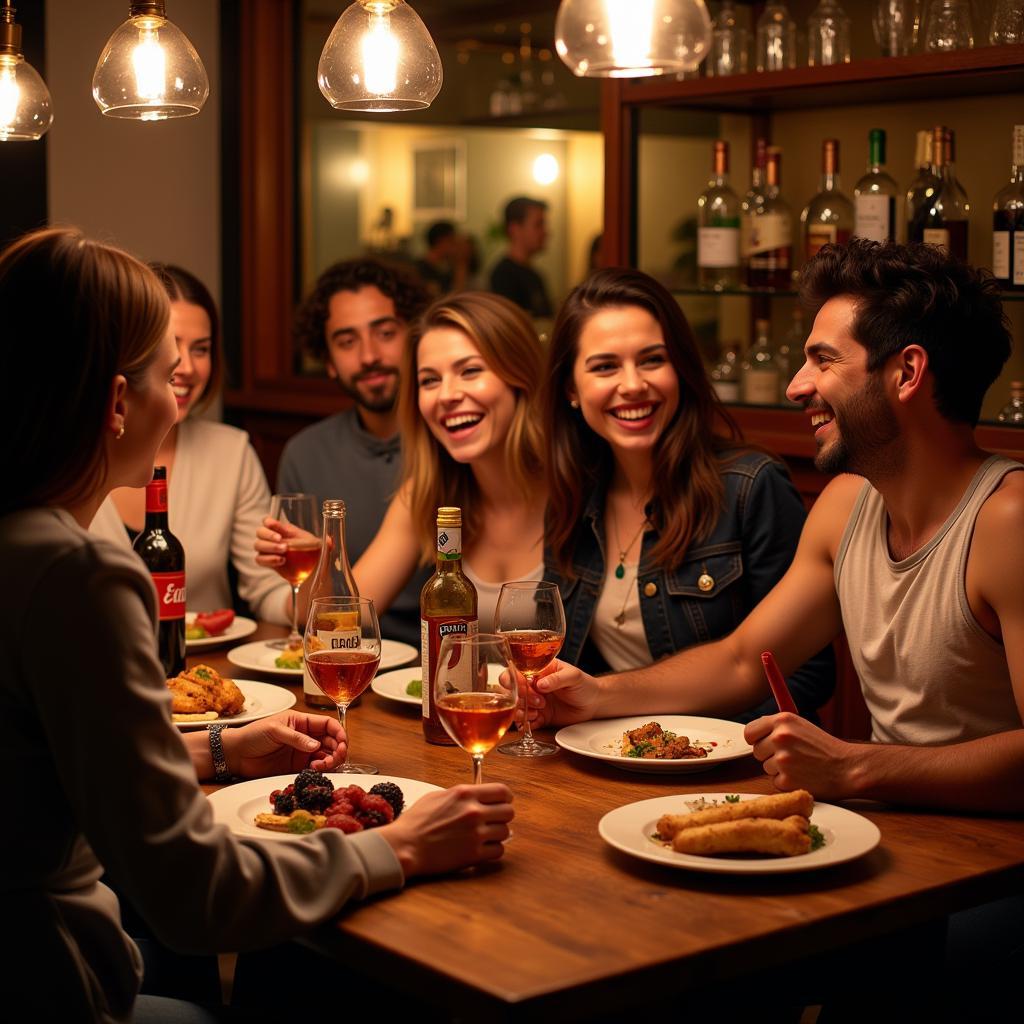 Friends Enjoying Tapas