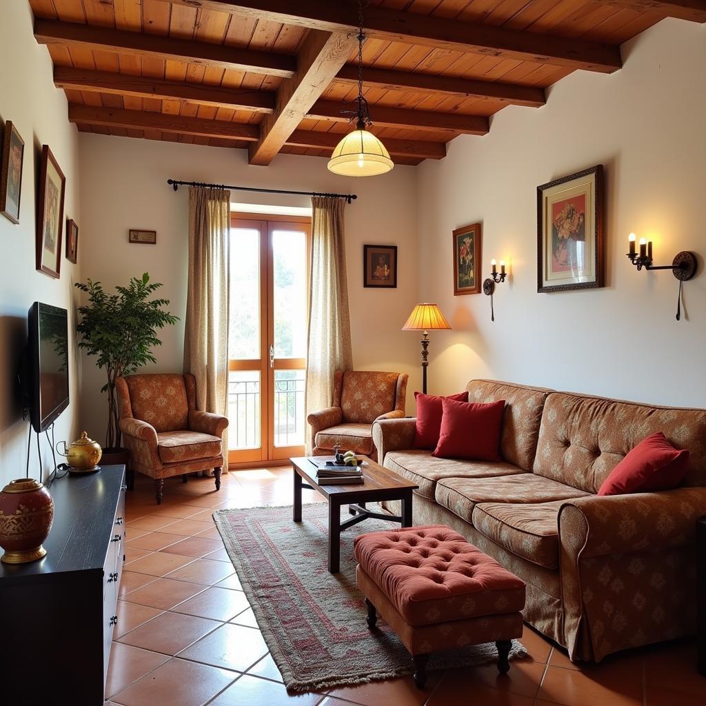 Cozy living room in a Fuenlabrada homestay