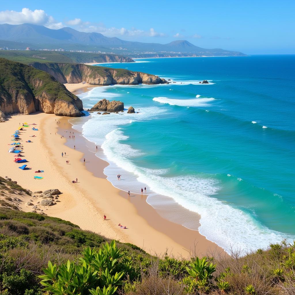 Scenic view of Gandia Beach