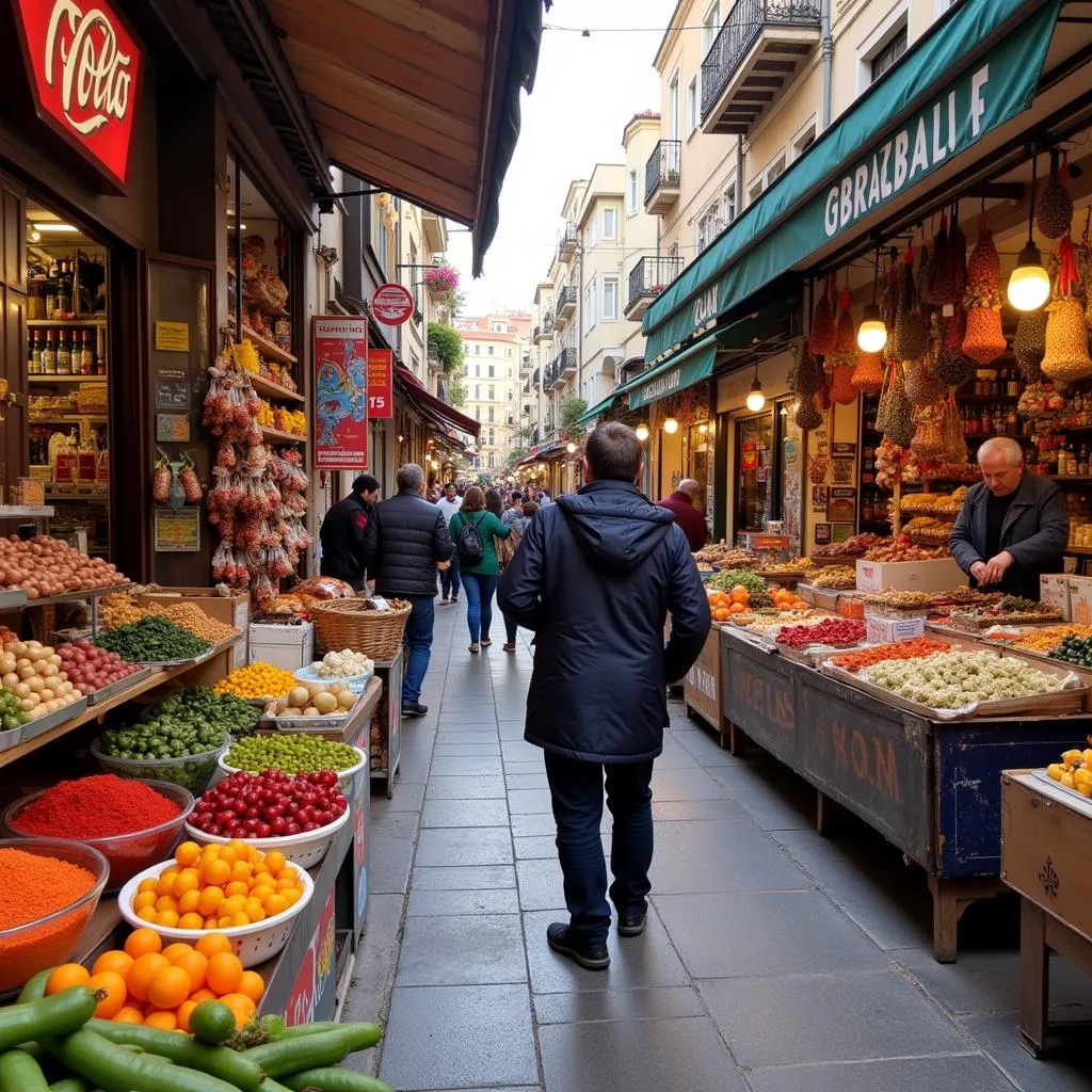 Bustling Gibraltar Market