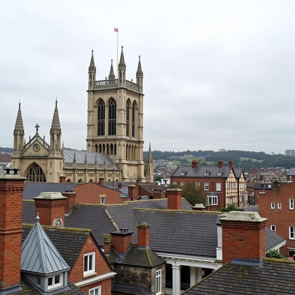 Gloucester Cathedral and Cityscape