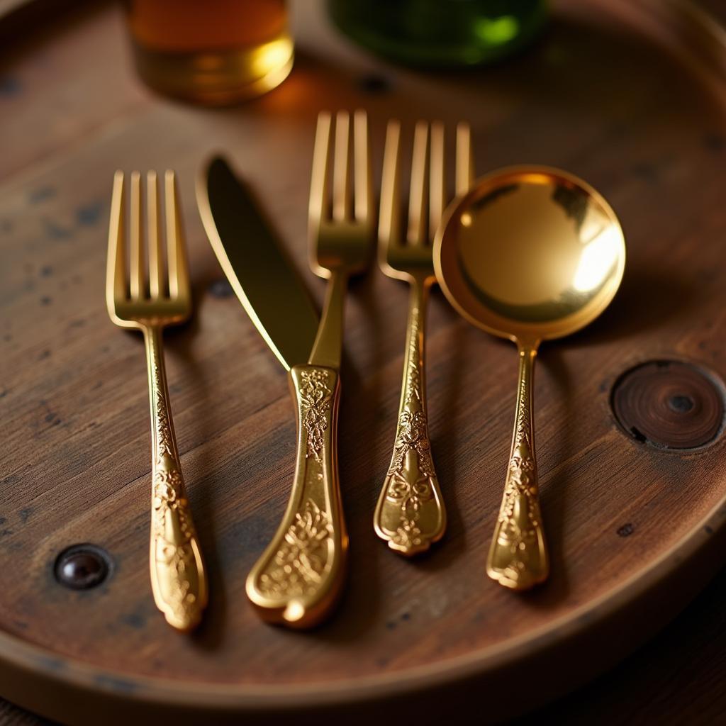 Zara Home Golden Cutlery Set