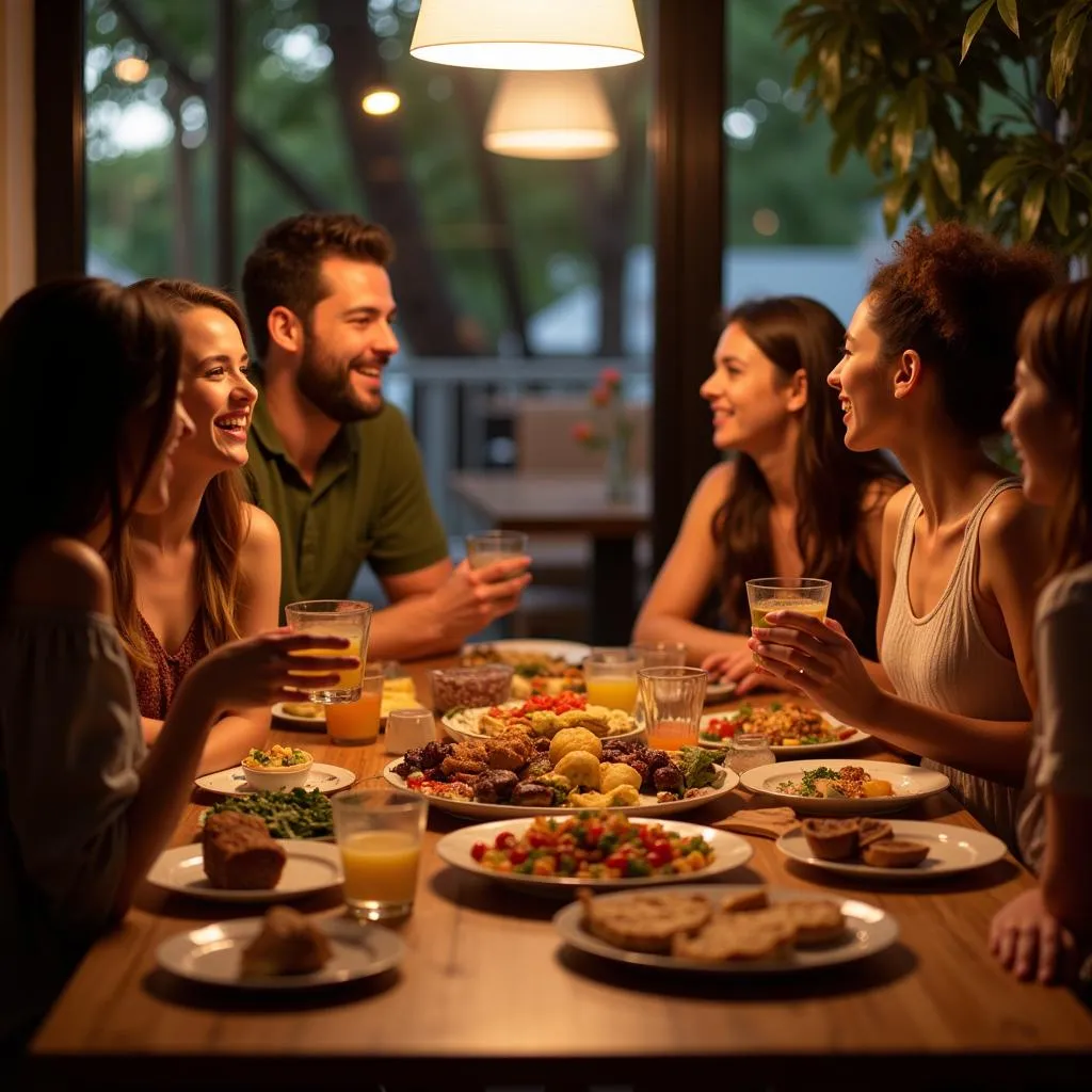 Friends Having Dinner