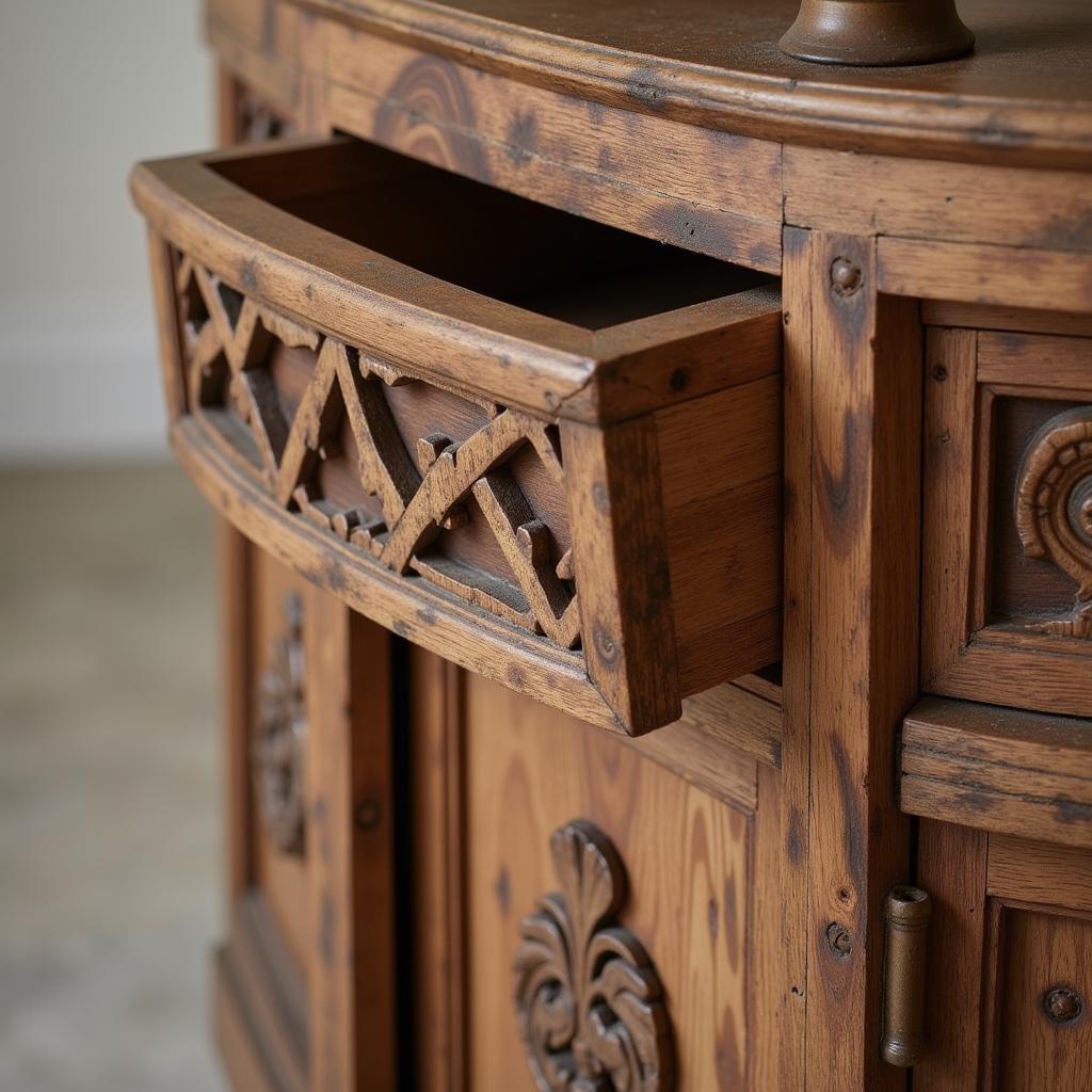 Intricate Details of a Handcrafted Wabi Home Cabecero