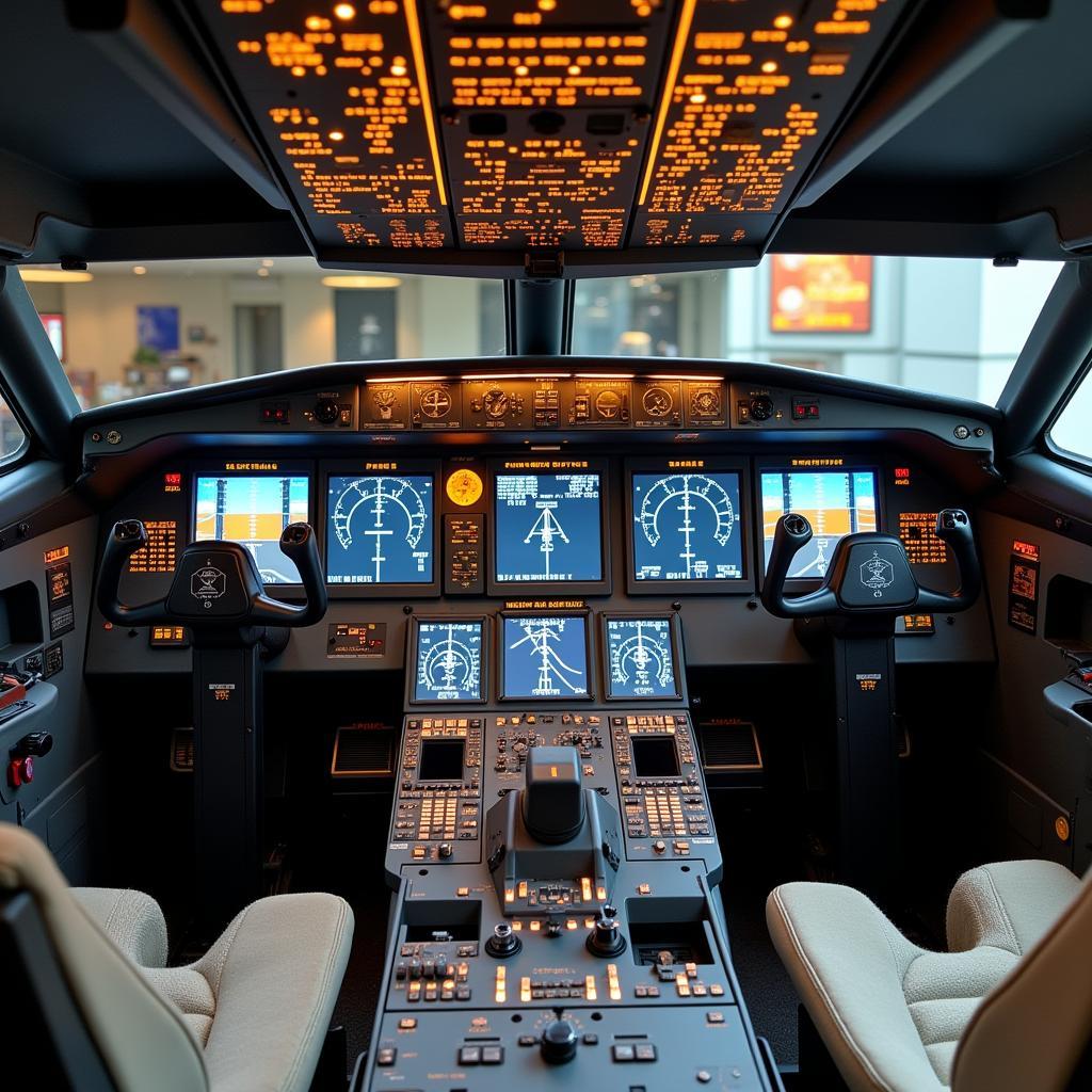 High-end flight simulator cockpit