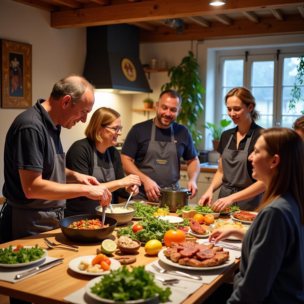 Enjoying a Basque Cooking Class Near Hiper Home Arrasate 