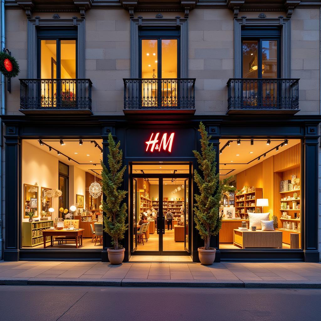 H&M Home storefront on Gran Via, Madrid