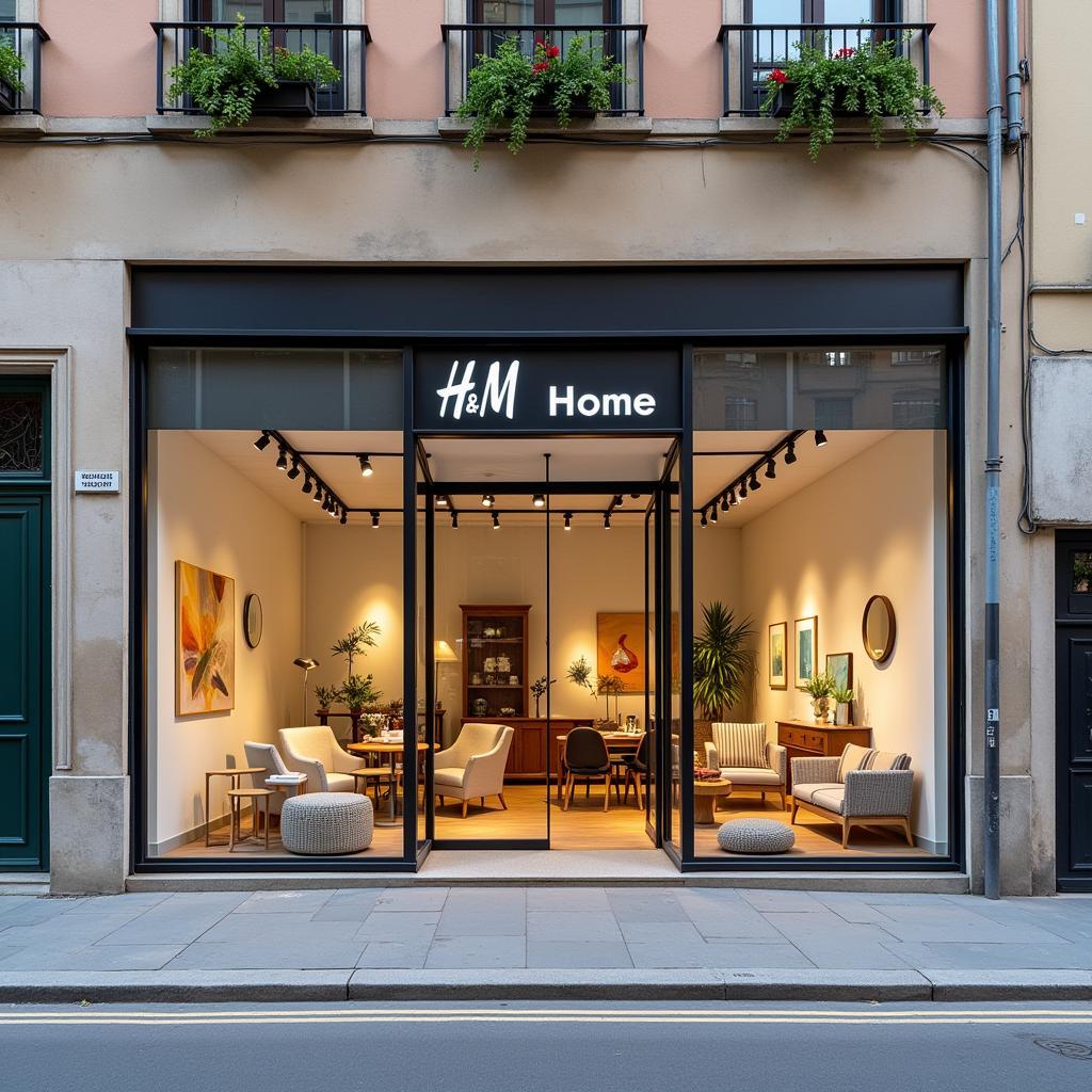 H&M Home storefront in Madrid