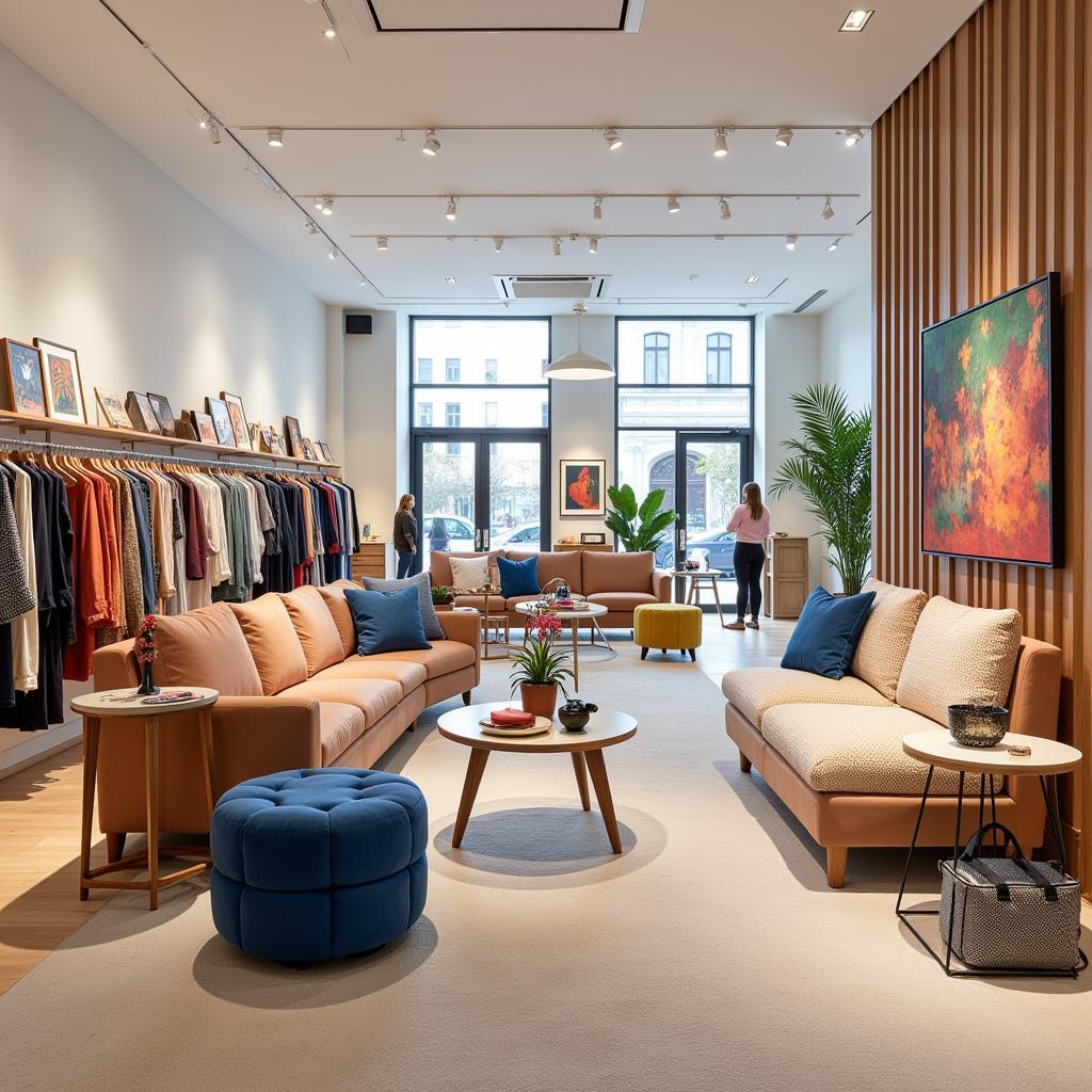 Inside a bright and modern H&M Home store