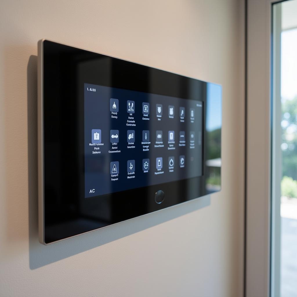 Home Automation Control Panel in a Marbella Residence