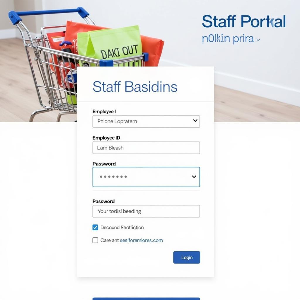 Home Bargains Staff Portal Login Screen