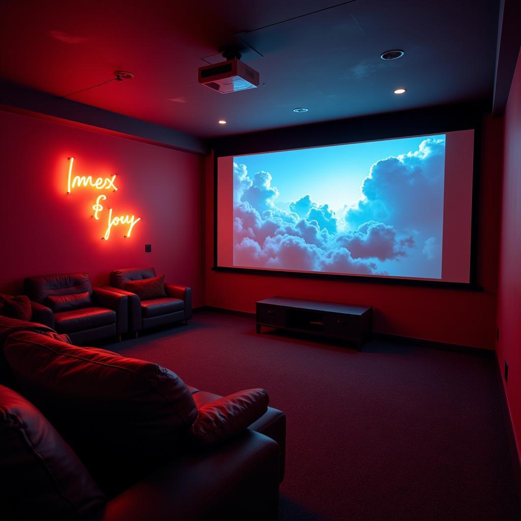 A Home Cinema with Projector