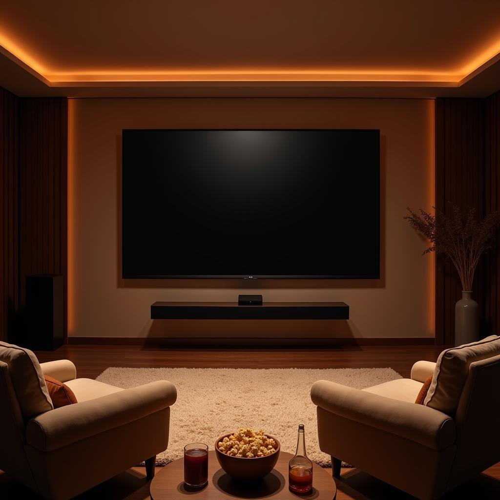 Modern home cinema setup