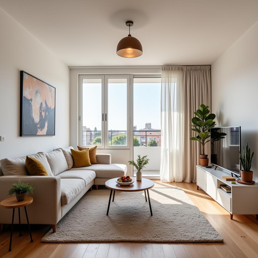 Spacious living area in a Home Club Apartment