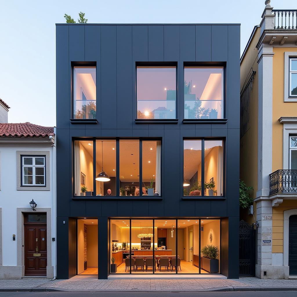 Modern student residence building exterior in Lisbon