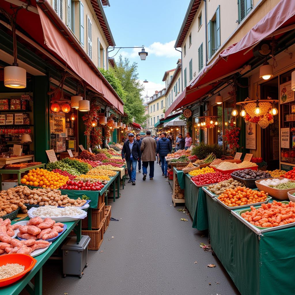 Vibrant local market near Home Hotel Arcachon