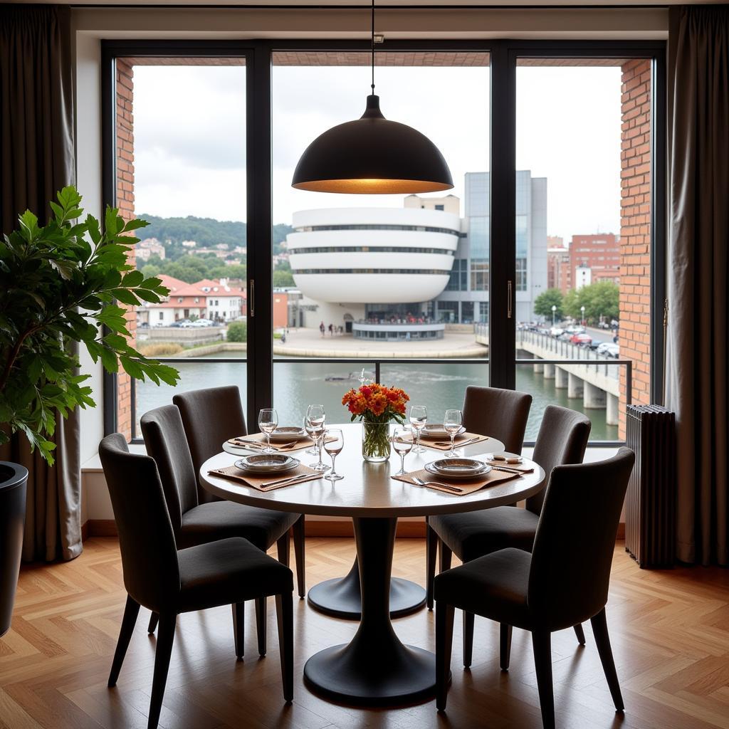 Modern dining area in a Bilbao apartment