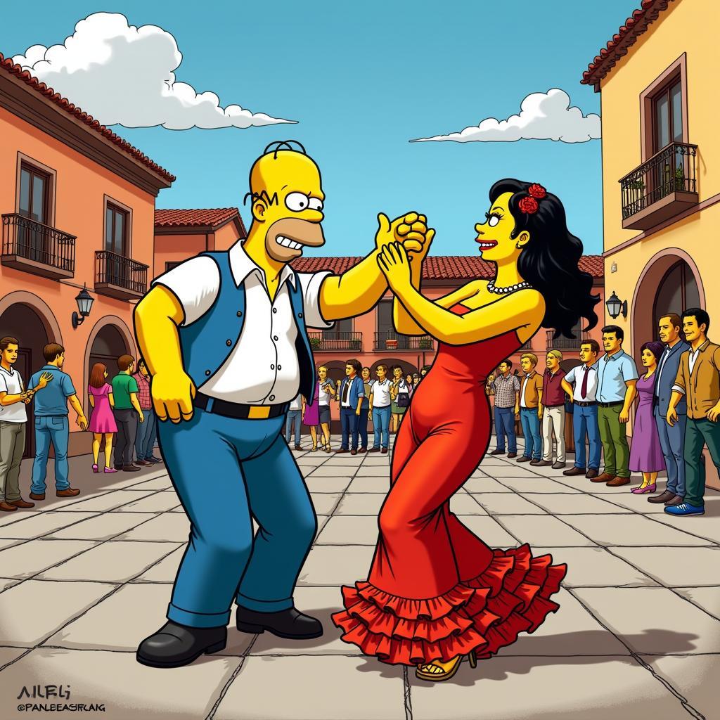 Homer Attempts Flamenco Dancing