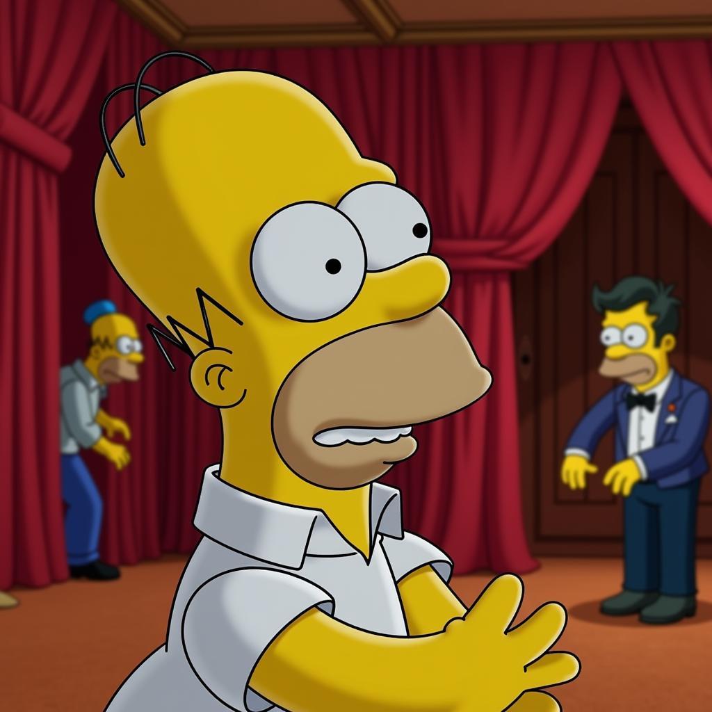 Homer Simpson watching flamenco dancing