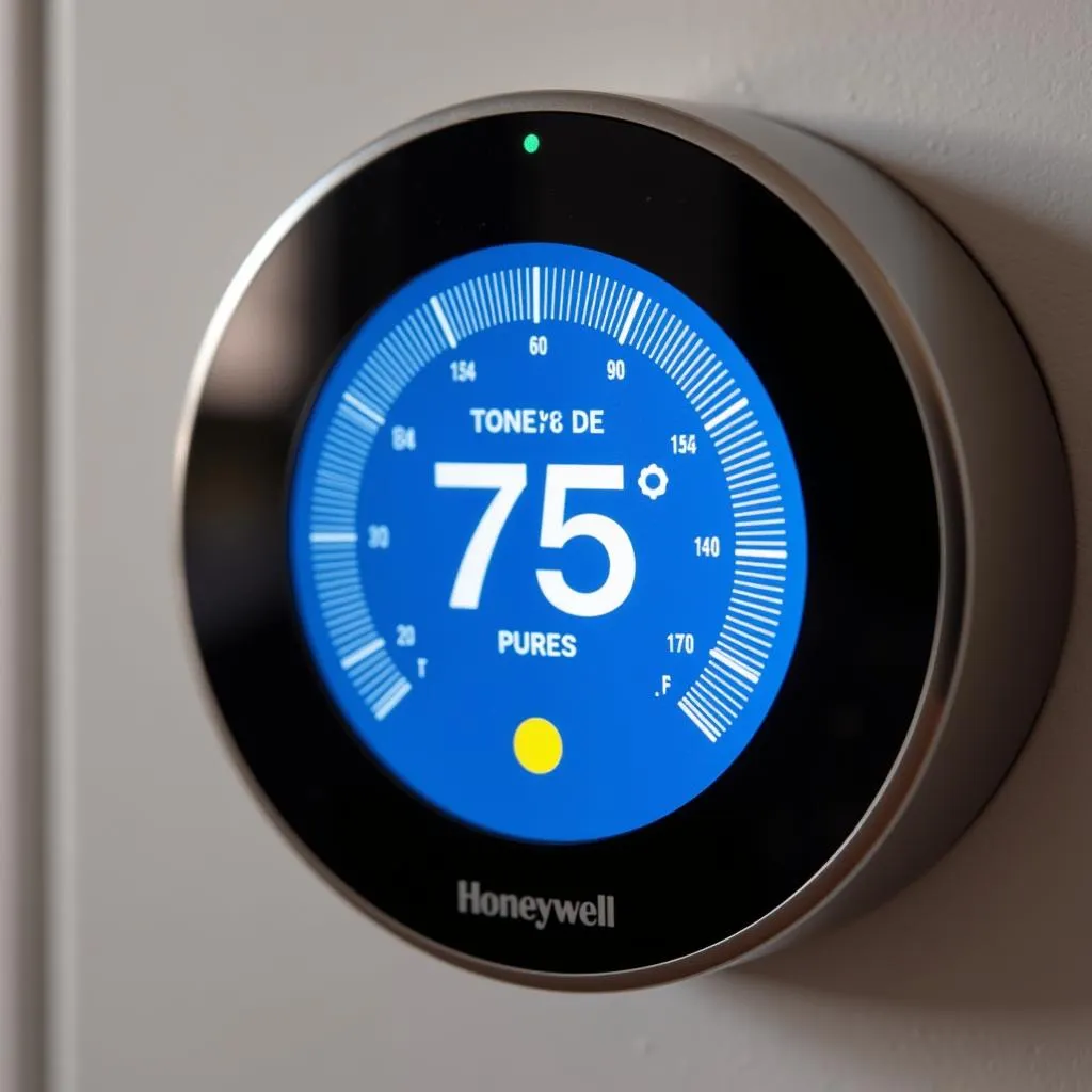 Honeywell Thermostat Display in Spanish