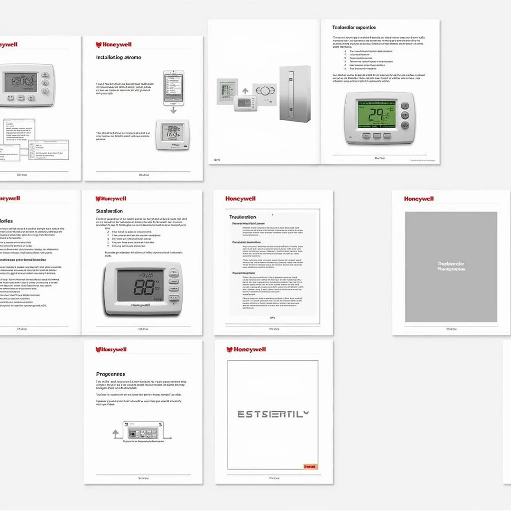 Pages from a Honeywell Thermostat Manual in Spanish