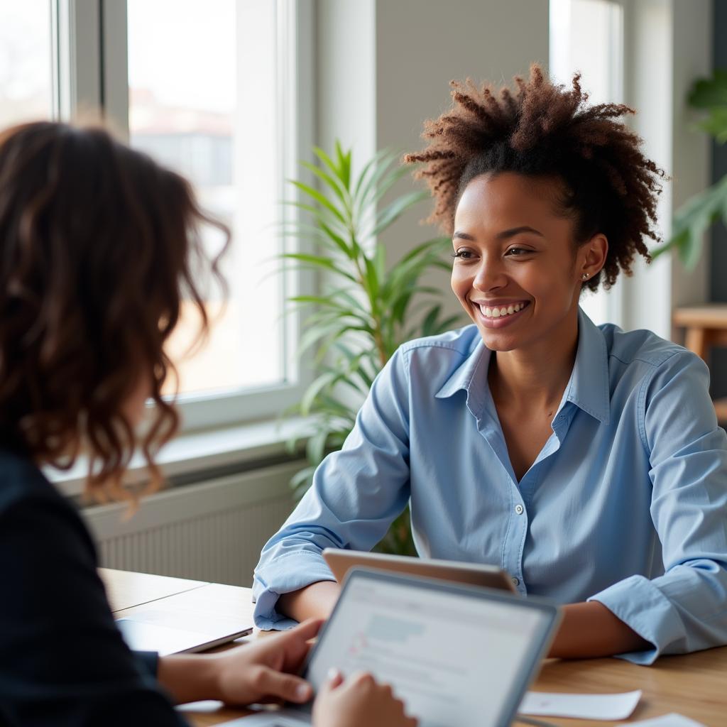 Housfy Agent Consulting a Client