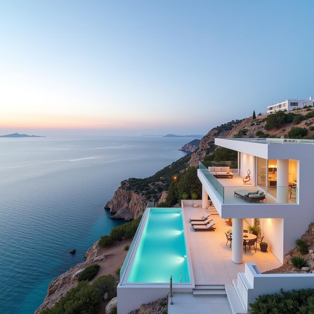 Modern Ibiza villa with stunning sea view