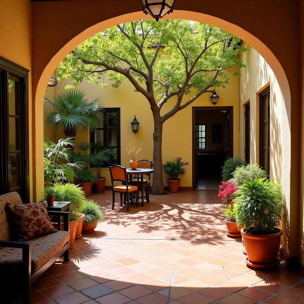 A charming courtyard in an Ibproxima Home in Seville