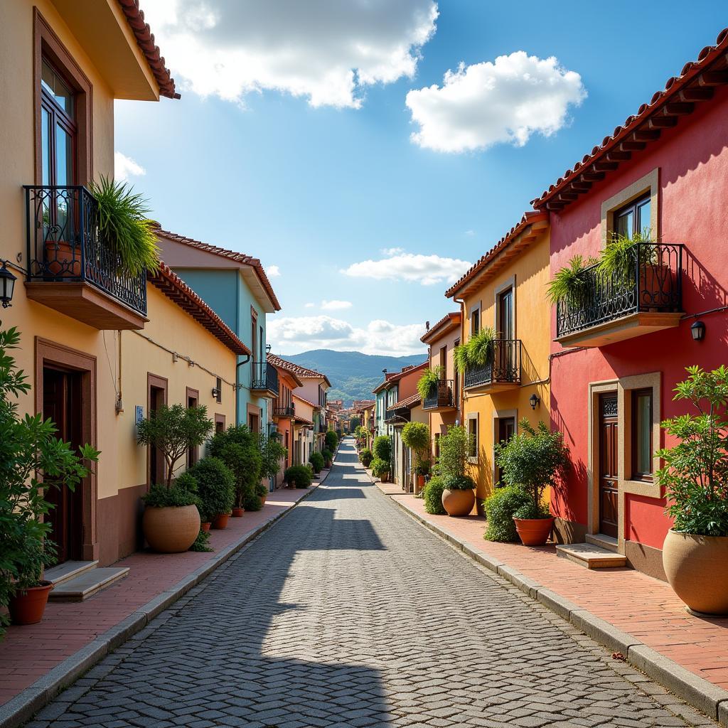 A picturesque view of a charming neighborhood in Leganés