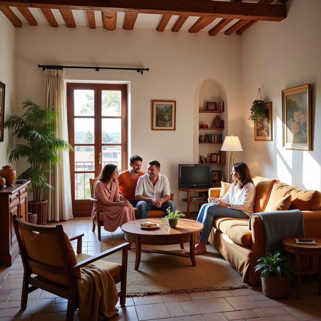 Family enjoying their stay in Igualada