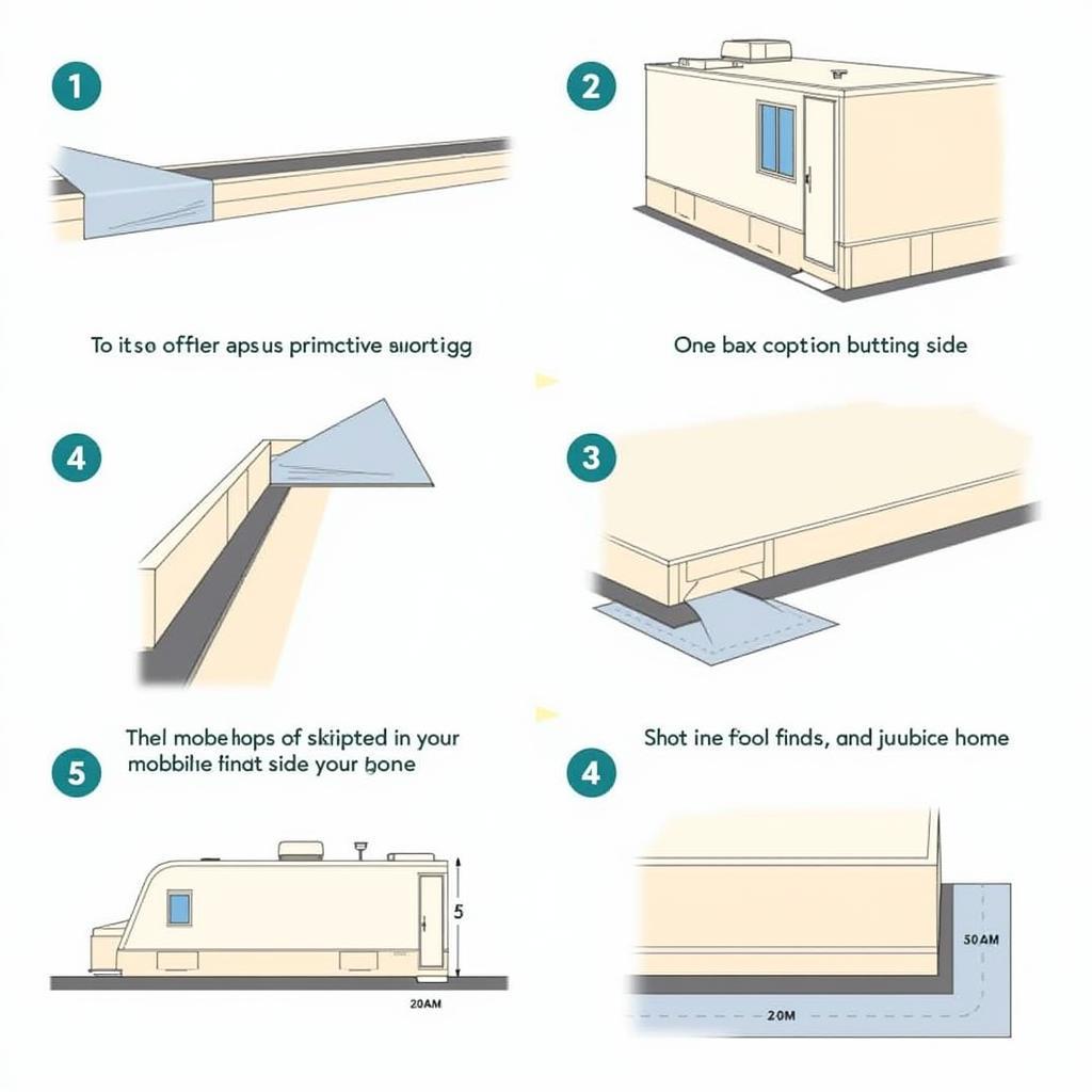 Installing skirting on a mobile home for enhanced protection and aesthetics.