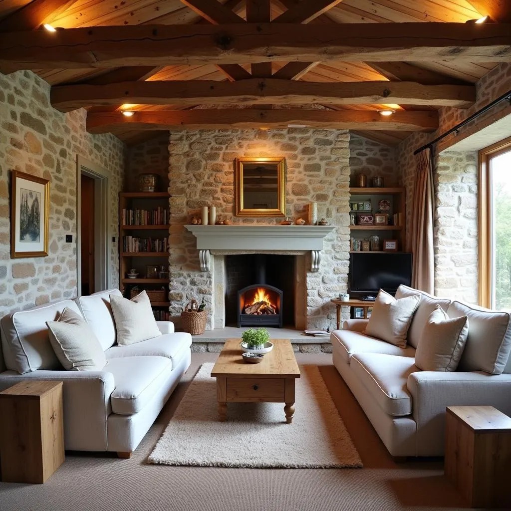 Cozy Interior of a Converted Cromlech Home