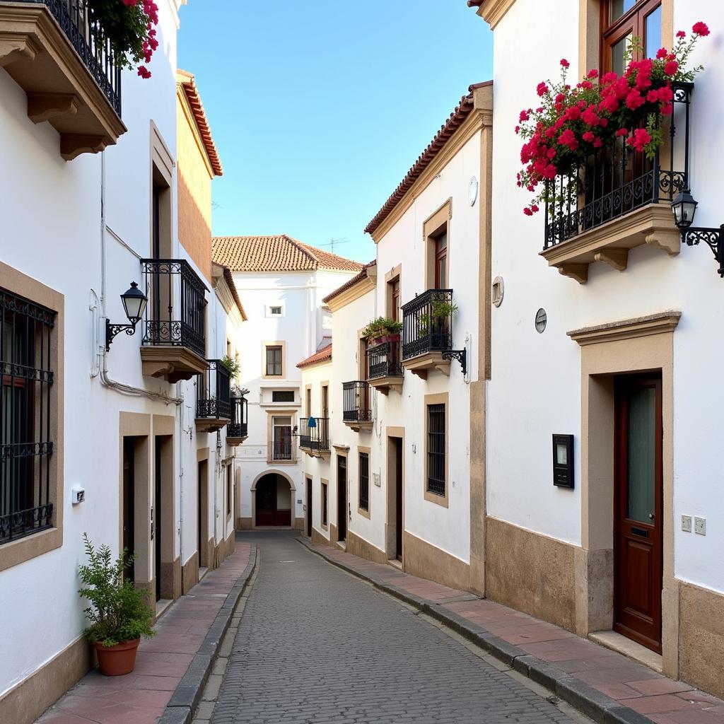 Cobblestone streets of Cordoba's Jewish Quarter