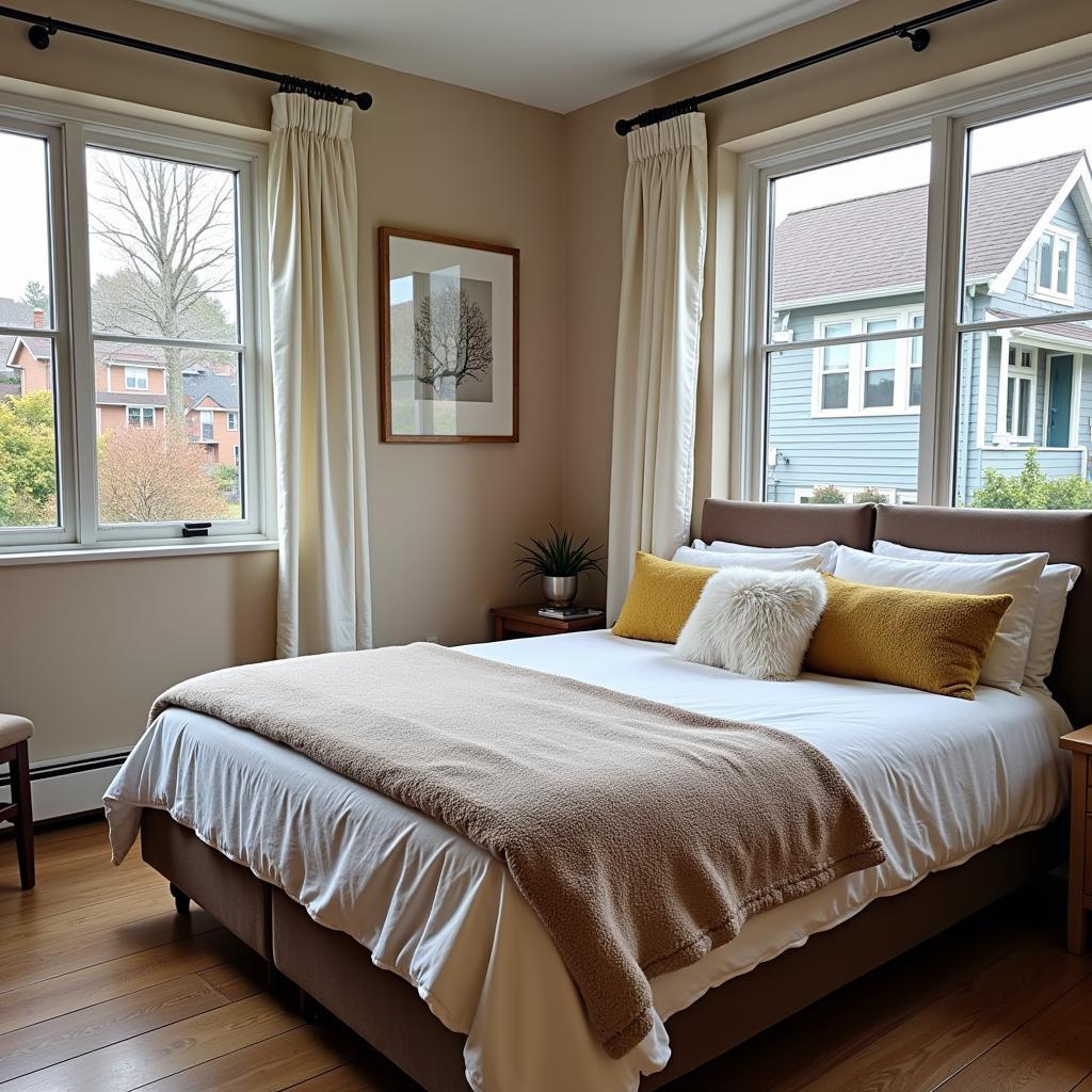 Beautifully decorated bedroom at Kave Home Hermosilla