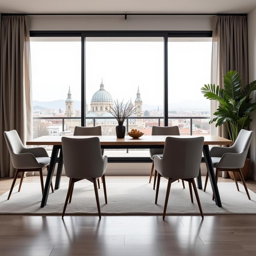 Modern Dining Set in a Spanish Apartment