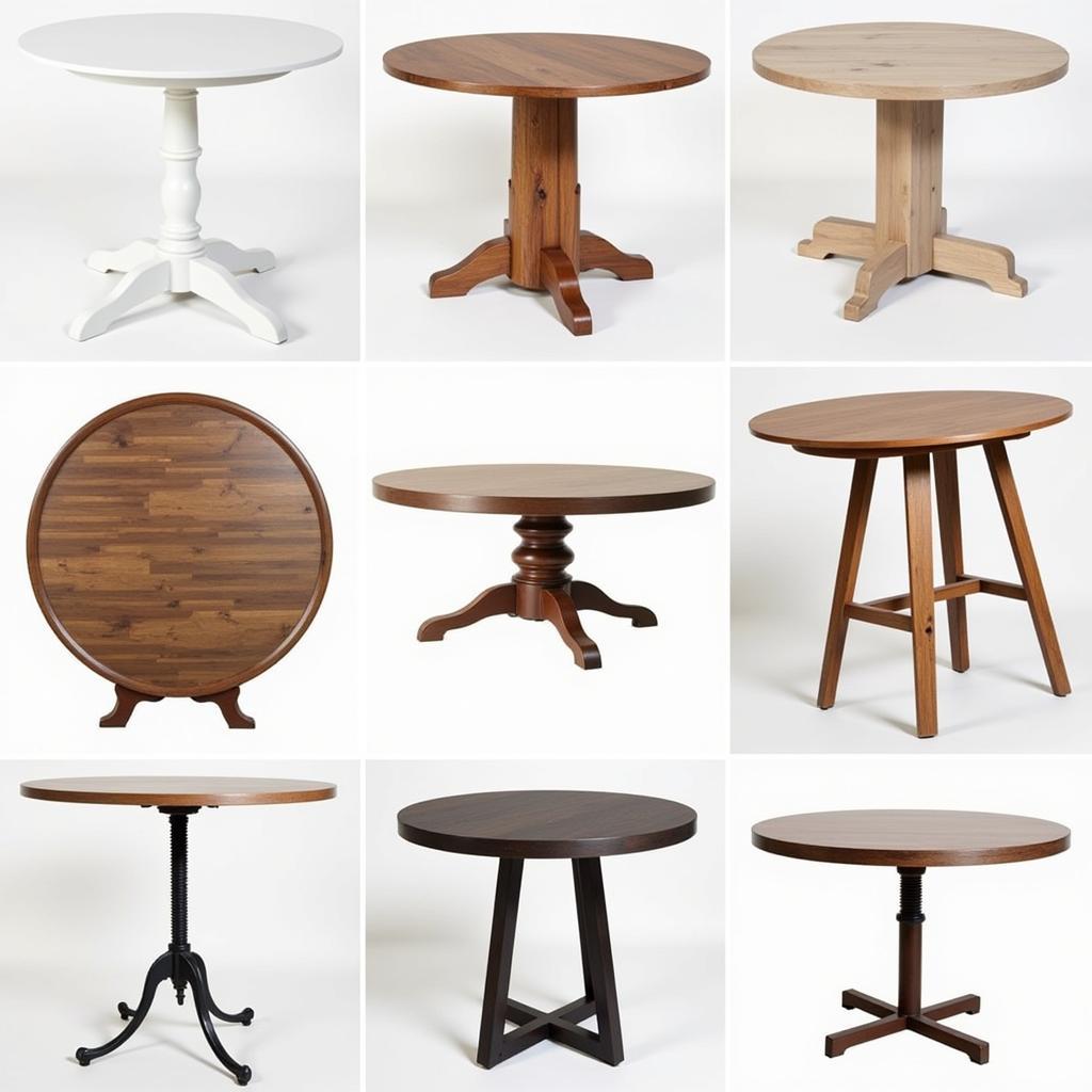 Different finishes of Kave Home extendable round tables