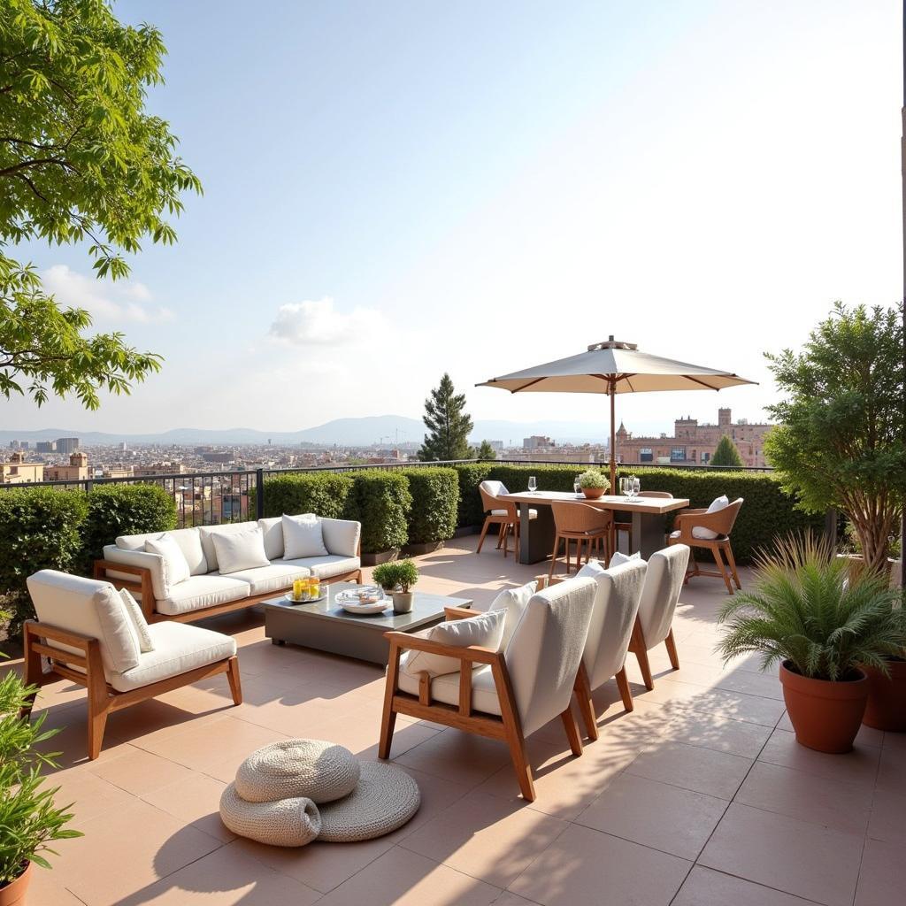 Stylish Outdoor Terrace in Malaga 