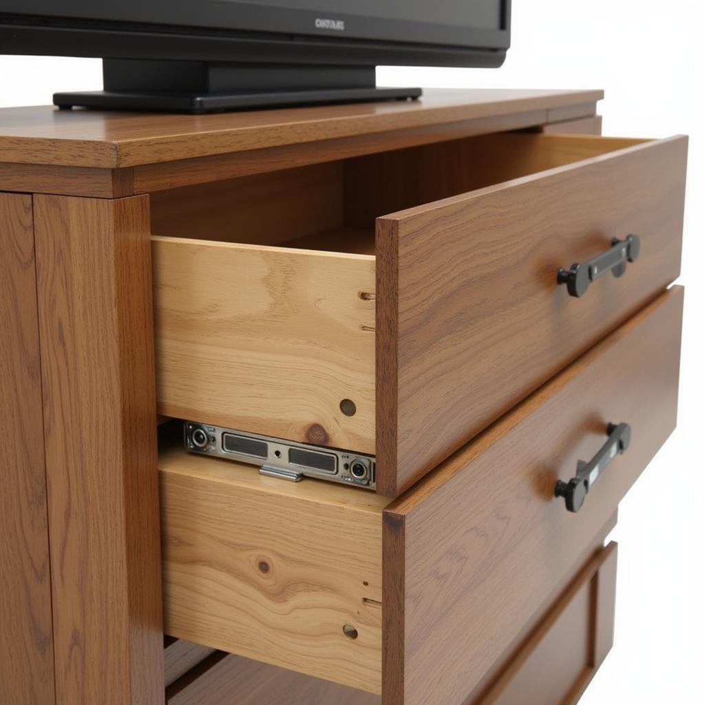 Close-up of Kave Home mueble TV details