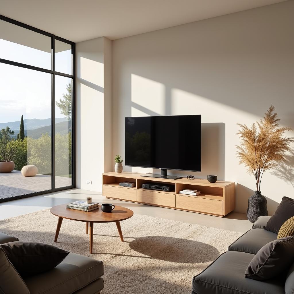 Modern living room with Kave Home mueble TV