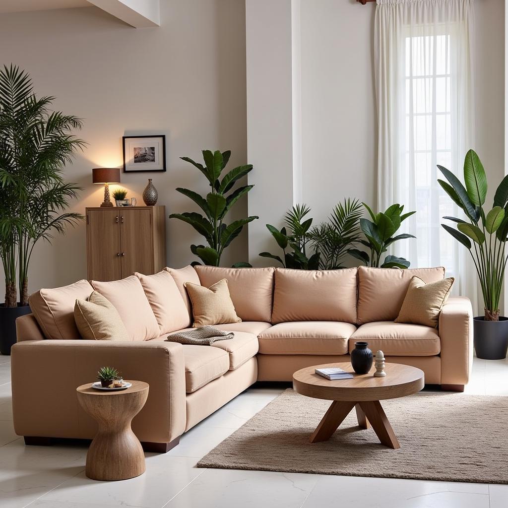 Interior view of Kave Home Outlet Torrejón de Ardoz showcasing a living room setup