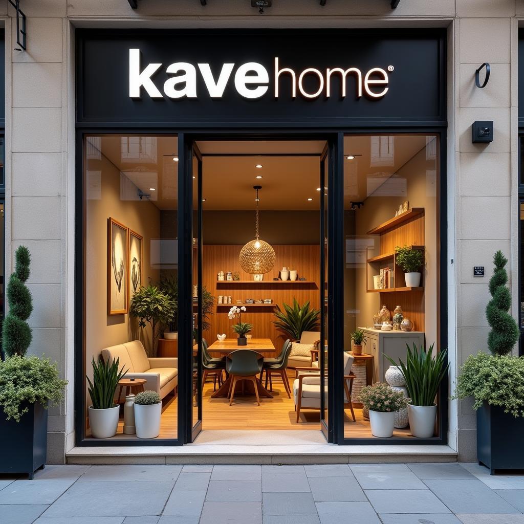 Stylish Kave Home storefront in Barcelona