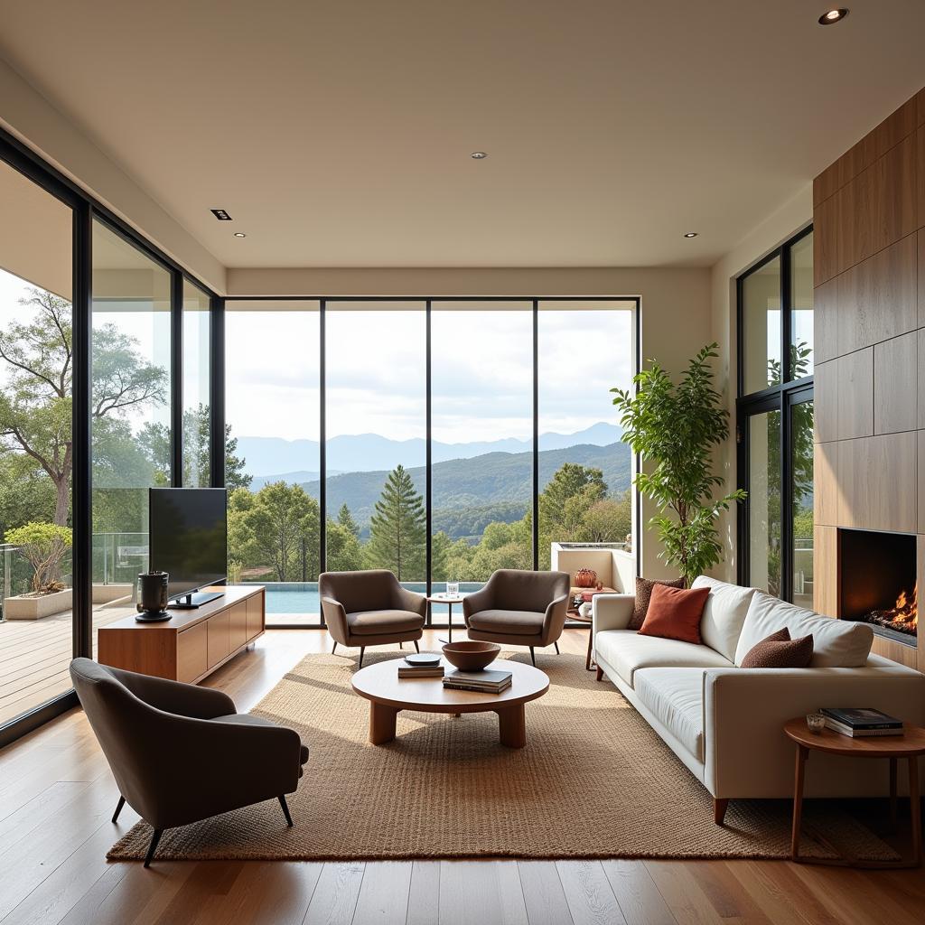 Spacious living room in a Kronos Homes apartment