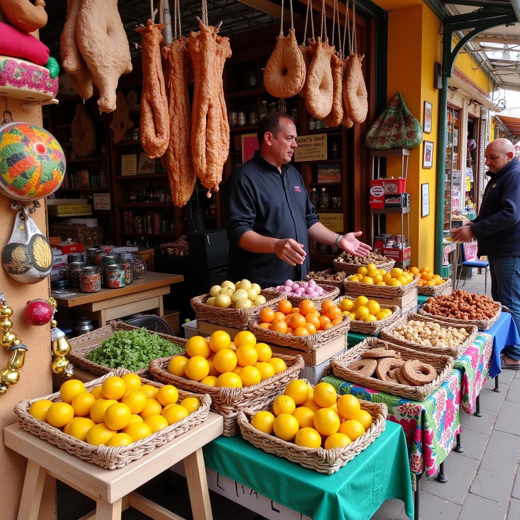 Bustling Local Market in La Llacuna