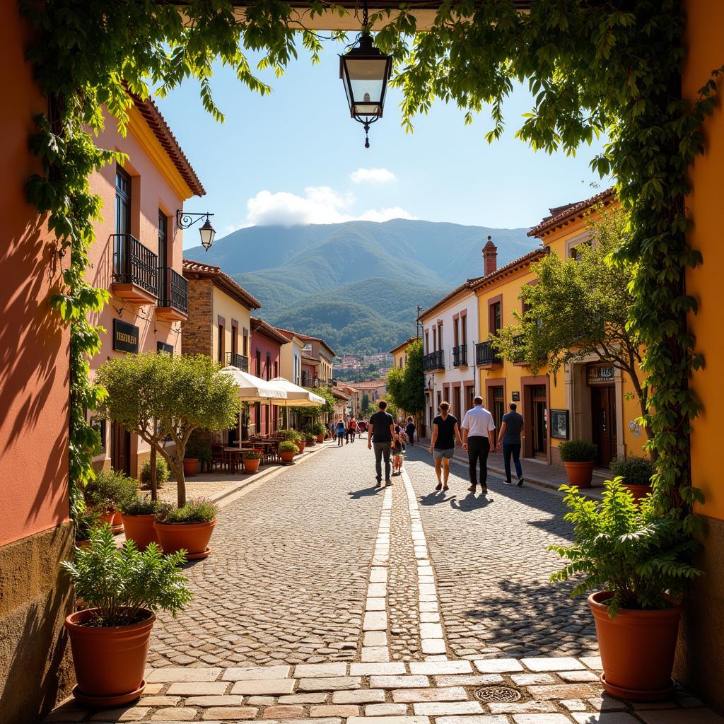 Charming Village Square in La Llacuna