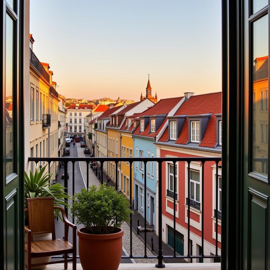 Charming Lisbon neighborhood view