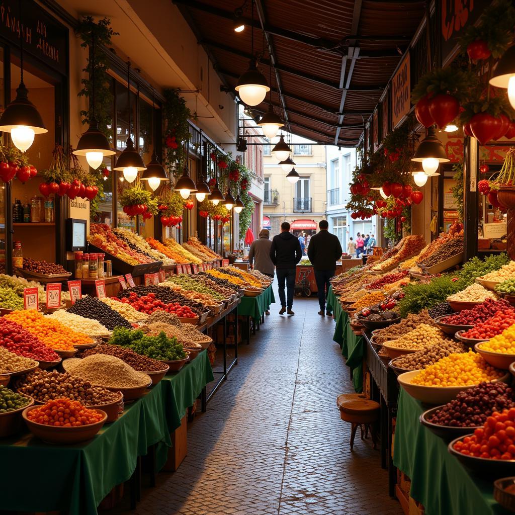 Exploring the vibrant colors and flavors of a local Spanish market