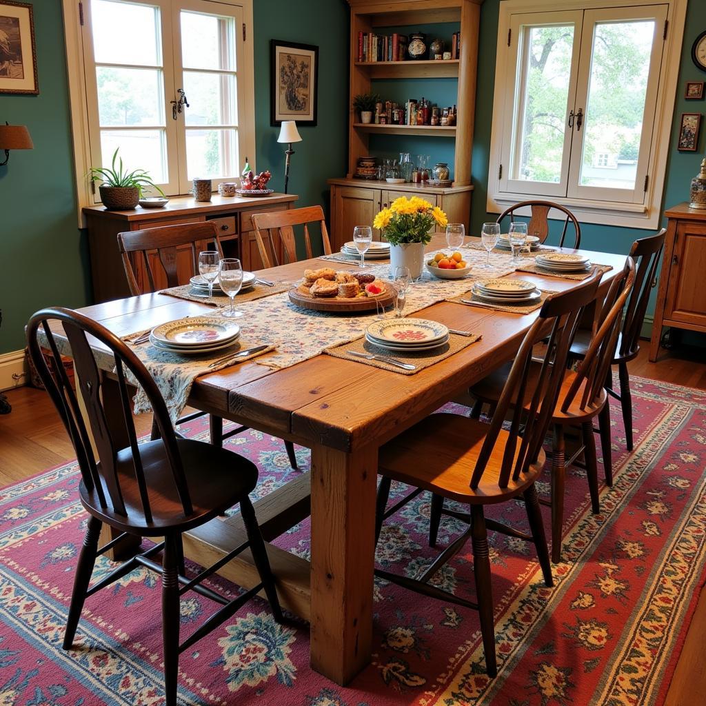 Family gathered around a Lola Home dining table